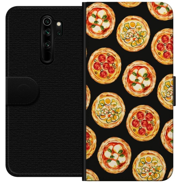Portemonnee-hoesje voor Xiaomi Redmi Note 8 Pro met Pizza ontwerp