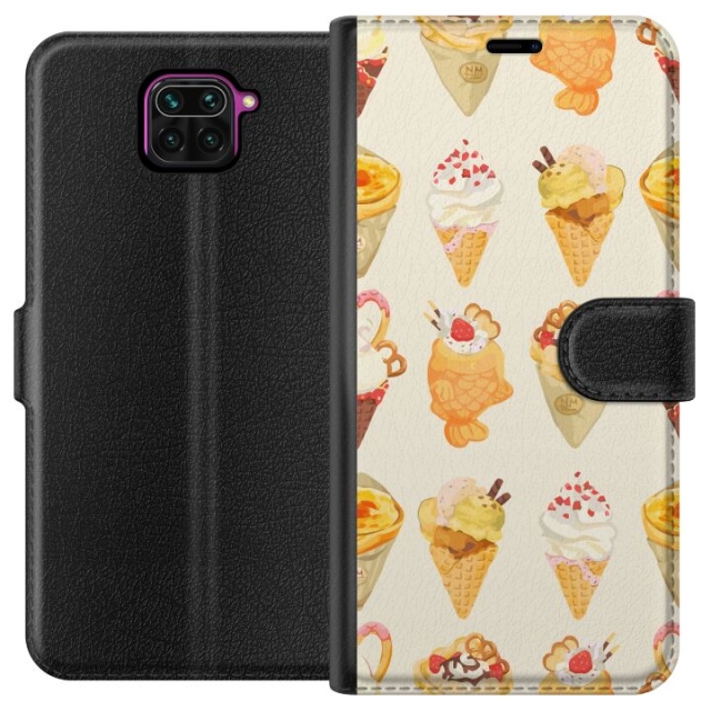 Portemonnee-hoesje voor Xiaomi Redmi Note 9 met Glasachtig ontwerp