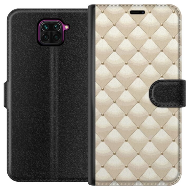 Portemonnee-hoesje voor Xiaomi Redmi Note 9 met Goudglans ontwerp