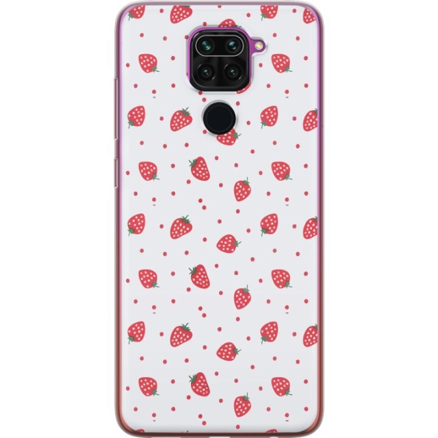 Mobiele hoes voor Xiaomi Redmi Note 9 met Aardbeien ontwerp