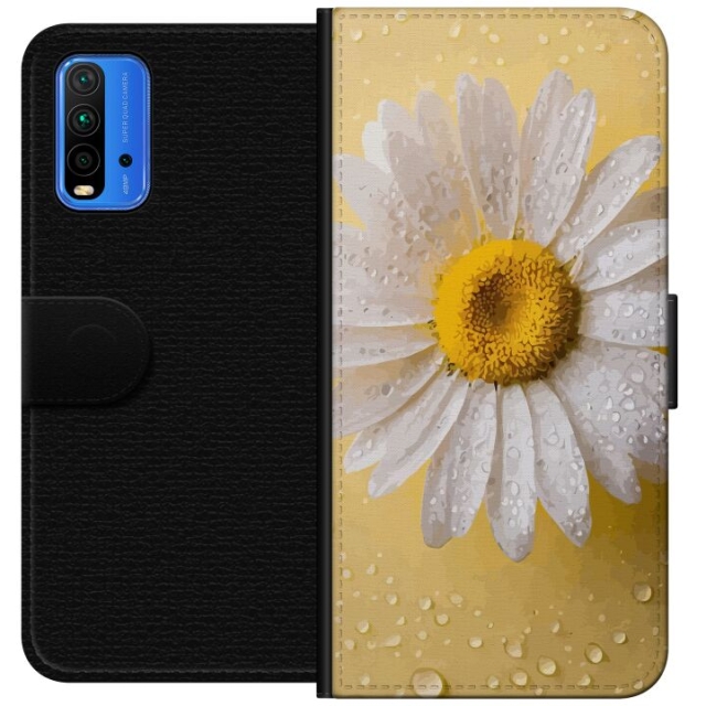 Portemonnee-hoesje voor Xiaomi Redmi Note 9 4G met Porseleinbloem ontwerp