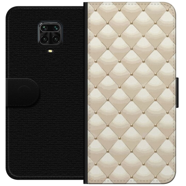 Portemonnee-hoesje voor Xiaomi Redmi Note 9S met Goudglans ontwerp