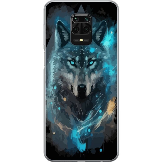Mobiele hoes voor Xiaomi Redmi Note 9S met Wolf ontwerp