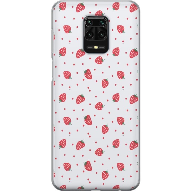 Mobiele hoes voor Xiaomi Redmi Note 9S met Aardbeien ontwerp