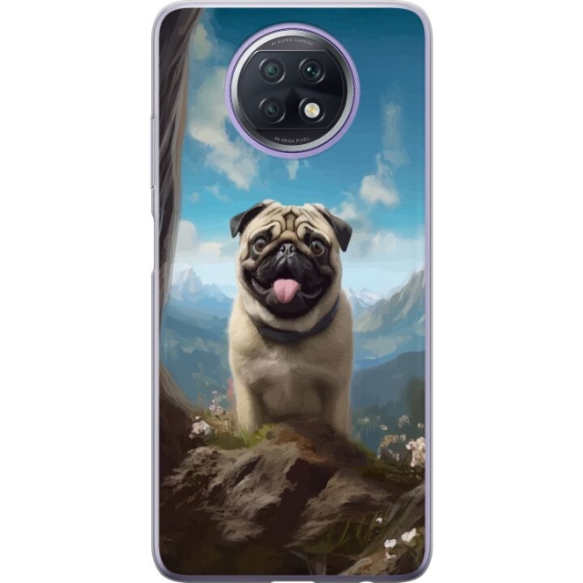 Mobiele hoes voor Xiaomi Redmi Note 9T met Blije Hond ontwerp