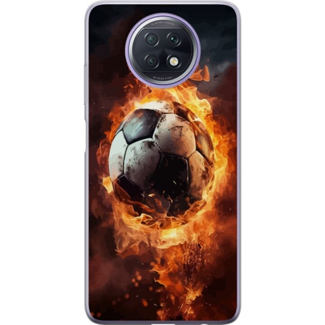Mobiele hoes voor Xiaomi Redmi Note 9T met Voetbal ontwerp