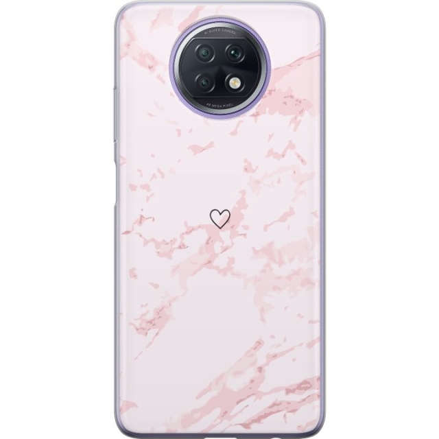 Mobiele hoes voor Xiaomi Redmi Note 9T met Roze Hart ontwerp