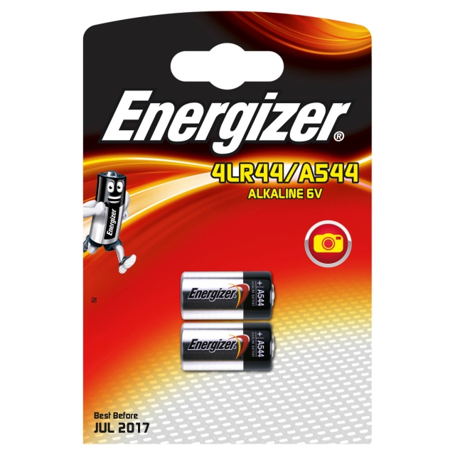 Energizer Alkaline-Batterij LR44 | 6 V DC | 140 mAh | 2-Blister | Zilver / Zwart