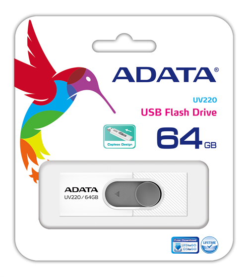 ADATA UV220 64GB White/Gray USB 2.0