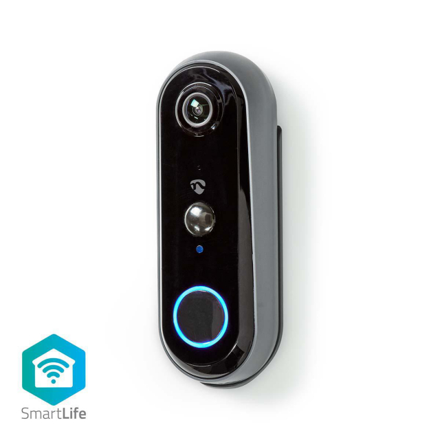 Nedis SmartLife Videodeurbel | Batterij Gevoed | Full HD 1080p | Cloud Opslag (optioneel) / microSD (niet inbegrepen) | IP54 | Met bewegingssensor | Nachtzicht | Grijs