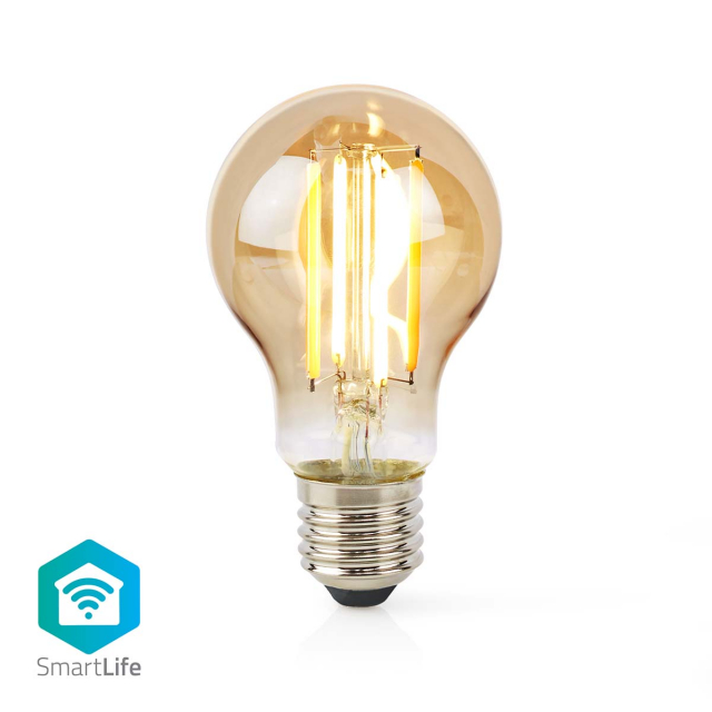 Nedis SmartLife LED Filamentlamp | E27 | 806 lm | 7 W | Warm Wit | 1800 - 3000 K | Glas | Android™ / IOS | Peer | 1 Stuks