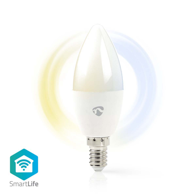 Nedis SmartLife LED Bulb | Wi-Fi | E14 | 470 lm | 4.90 W | Warm tot Koel Wit | 2700 - 6500 K | Android™ / IOS | Kaars | 1 Stuks