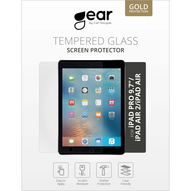 GEAR Glass Prot. 2.5D iPad 2017/2018Air/Air2/Pro 9,7"