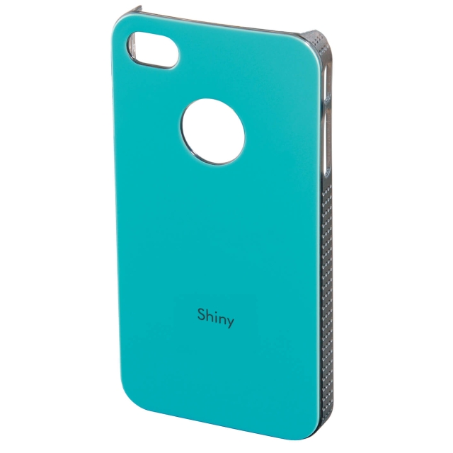 Shiny Mobile Phone Cover for Apple iPhone 4/4S, turquoise