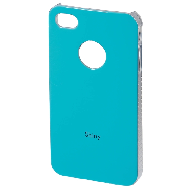 Shiny Mobile Phone Cover for Apple iPhone 4/4S, light turqu