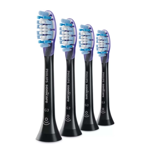 HX9054/33 G3 Premium Gum Care Standaard sonische opzetborstels - 4 stuks Zwart