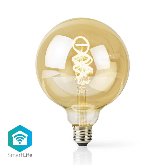 Nedis SmartLife LED Filamentlamp | E27 | 360 lm | 4.90 W | Warm tot Koel Wit | 1800 - 6500 K | Glas | Android™ / IOS | Globe | 1 Stuks