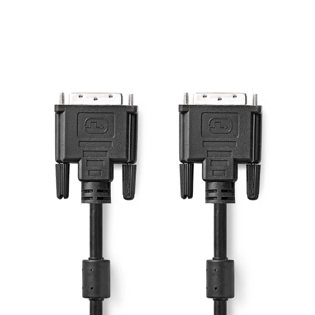 Nedis DVI-Kabel | DVI-D 24+1-Pins Male | DVI-D 24+1-Pins Male | 2560x1600 | Vernikkeld | 2.00 m | Recht | PVC | Zwart | Envelop