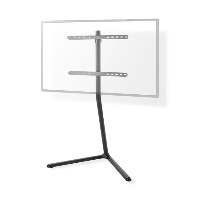 Nedis TV Vloerstandaard | 49 - 70 " | Maximaal schermgewicht: 40 kg | V-shape Design | Anti-omval-riem | Snap-lock | Aluminium / Staal | Zwart