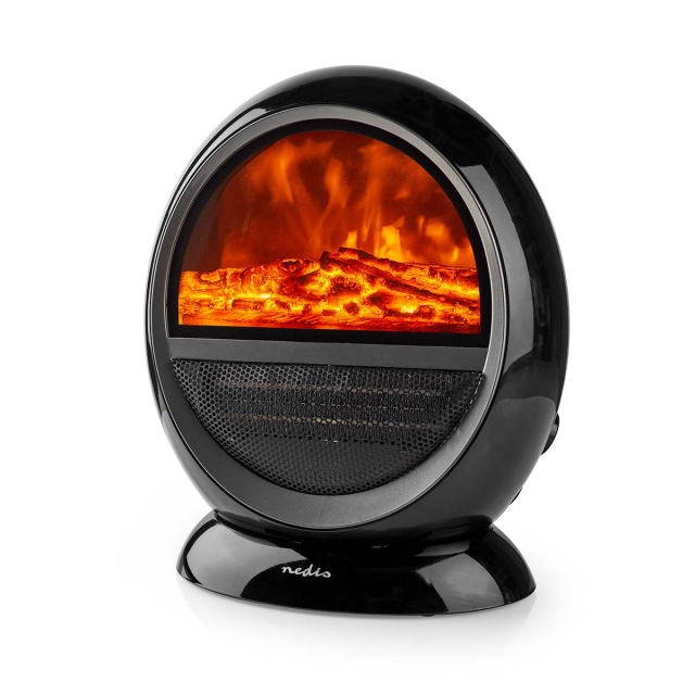 Nedis Keramische PTC-Ventilatorkachel | 1000 / 1500 W | 2 Verwarmingsmodi | Instelbare thermostaat | Draait automatisch | Oververhittingsbeveiliging | Omvalpreventie