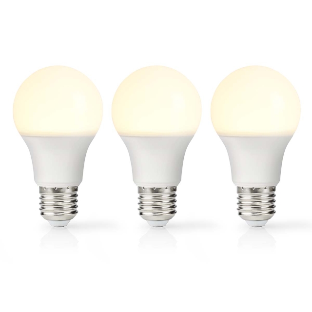 Nedis LED-Lamp E27 | A60 | 4.9 W | 470 lm | 2700 K | Warm Wit | Retrostijl | Frosted | 3 Stuks