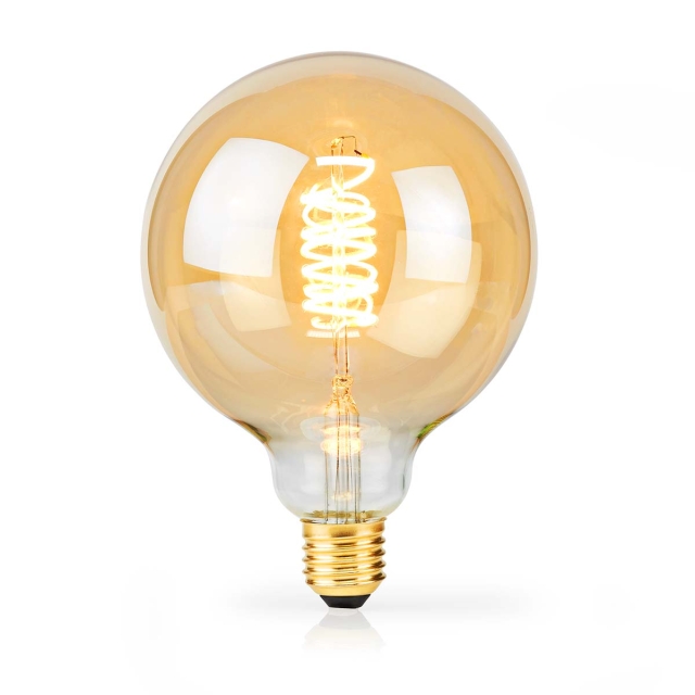 Nedis LED-Filamentlamp E27 | G125 | 3.8 W | 250 lm | 2100 K | Dimbaar | Extra Warm Wit | Retrostijl | 1 Stuks