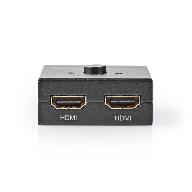 Nedis HDMI™-Switch | 3 poort(en) | 1x HDMI™ Input / 2x HDMI™ Input | 1x HDMI™ Output / 2x HDMI™ Output | 4K@60Hz | 6 Gbps | Metaal | Antraciet