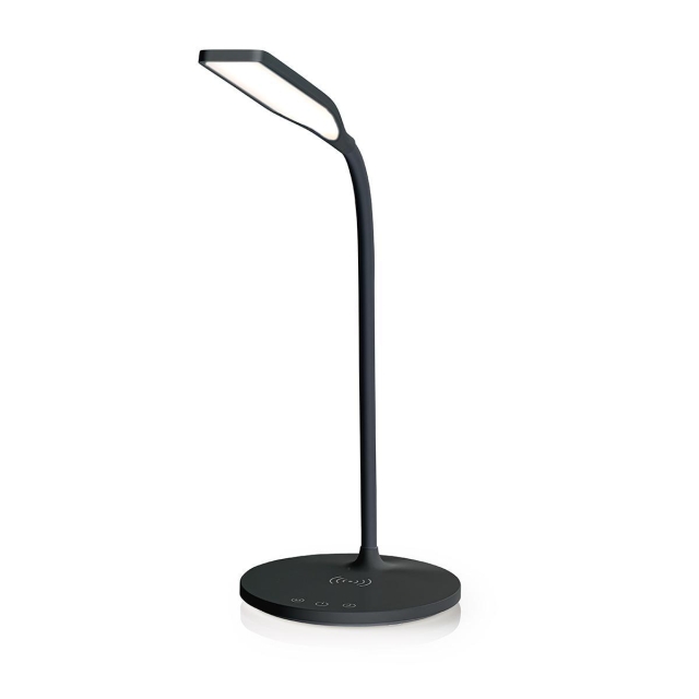 Nedis LED-Lamp met Draadloze Lader | Dimmer - Op Product | LED / Qi | 10 W | Met dimfunctie | Koel Wit / Natuurlijk Wit / Warm Wit | 2700 - 6500 K