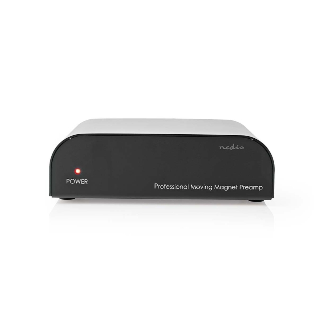 Nedis Voorversterker | Ingangen audio / video / data: 1x RCA | Uitgangen audio / video / data: 1x RCA | 2 Kanalen | Phono / Platenspeler | Automatisch | Zwart