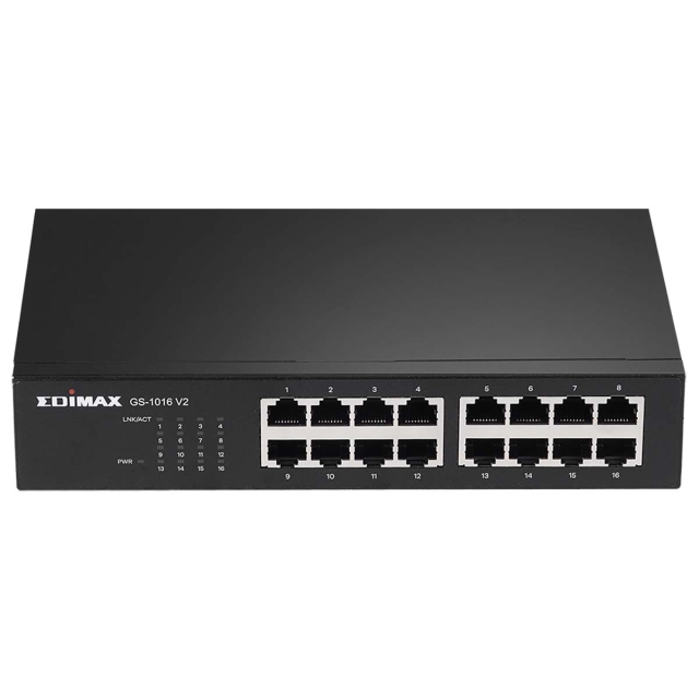 Edimax 16-poorts gigabit-switch zwart