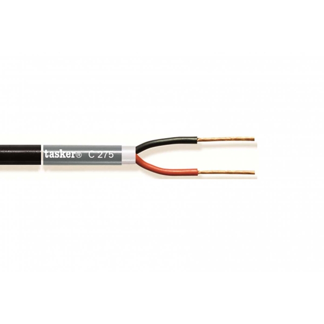 Tasker Luidsprekerkabel op Rol 2x 1.50 mm² 100 m Zwart