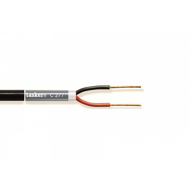 Tasker Luidsprekerkabel op Rol 2x 4.00 mm² 50 m Zwart