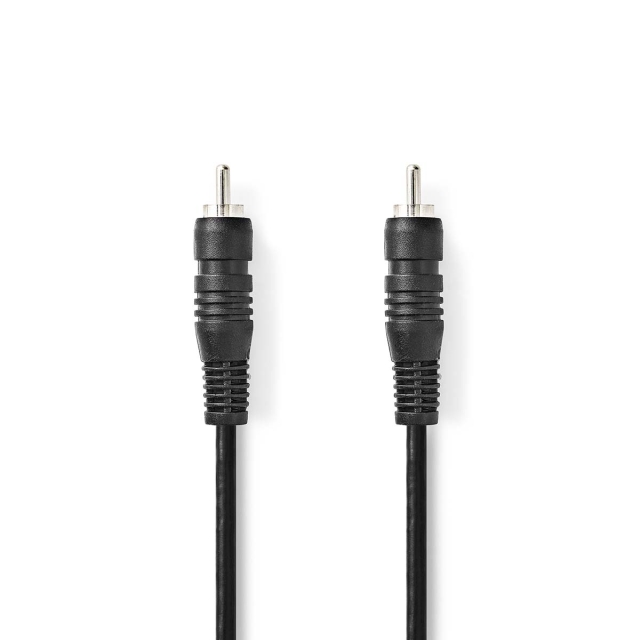 Nedis Digitale Audiokabel | RCA Male | RCA Male | Vernikkeld | 2.00 m | Rond | PVC | Zwart | Doos