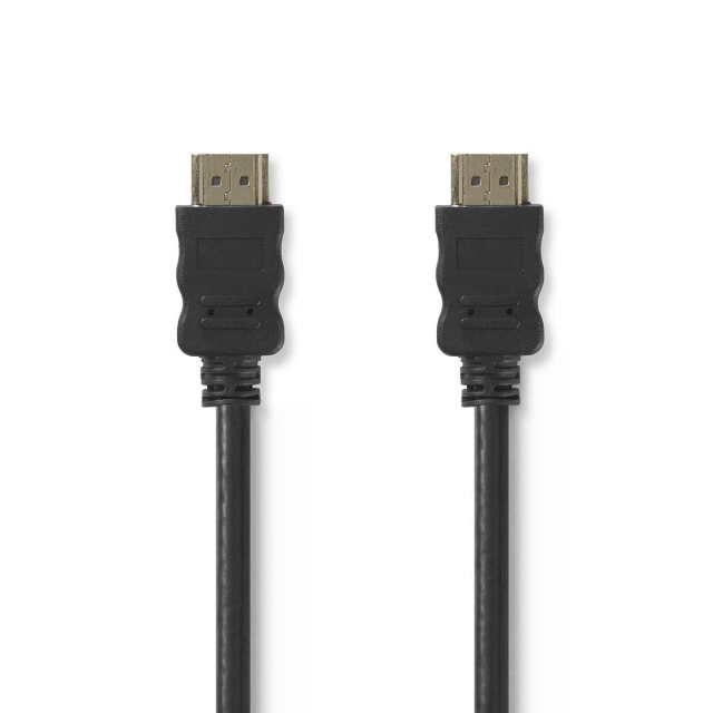 Nedis High Speed HDMI™-Kabel met Ethernet | HDMI™ Connector | HDMI™ Connector | 4K@30Hz | 18 Gbps | 40.0 m | Rond | PVC | Zwart | Label