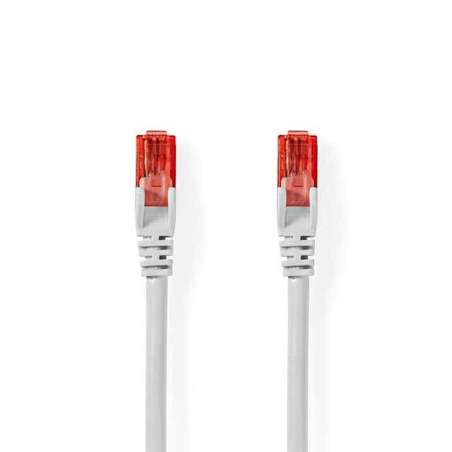 Nedis CAT6 Netwerkkabel | RJ45 Male | RJ45 Male | U/UTP | 30.0 m | Rond | PVC | Wit | Polybag