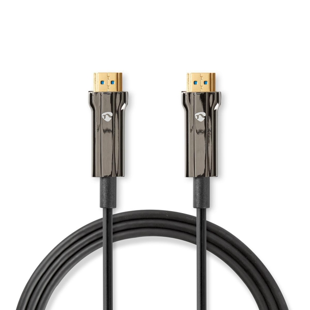 Nedis Actieve Optische Ultra High Speed HDMI™-Kabel met Ethernet | HDMI™ Connector | HDMI™ Connector | 8K@60Hz | 48 Gbps | 15.0 m | Rond | PVC | Zwart | Gift Box