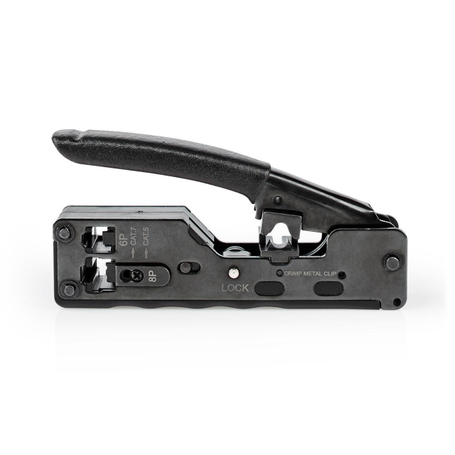 Nedis Krimptang | CAT5 / CAT5e / CAT6 / CAT6a / CAT7 / RJ12 / RJ45 | Snijden / Tang | ABS / Staal | Zwart