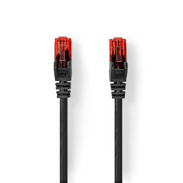 Nedis CAT6 Netwerkkabel | RJ45 Male | RJ45 Male | U/UTP | 20.0 m | Buitenshuis | Rond | PVC | Zwart | Doos