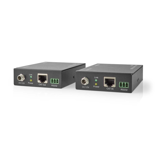 Nedis HDMI™-Extender | Over Cat6 | tot 60 m | 4K@60Hz | 18 Gbps | Metaal | Antraciet