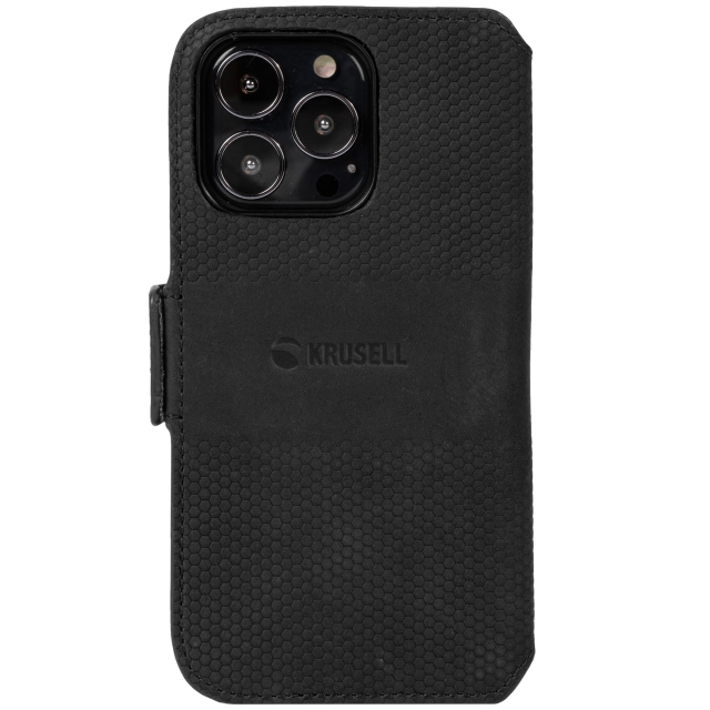 Krusell Leren Telefoonhoesje iPhone 13 Pro Zwart