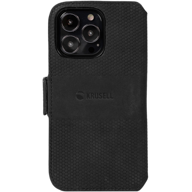 Krusell Leren Telefoonhoesje iPhone 13 Pro Max Zwart