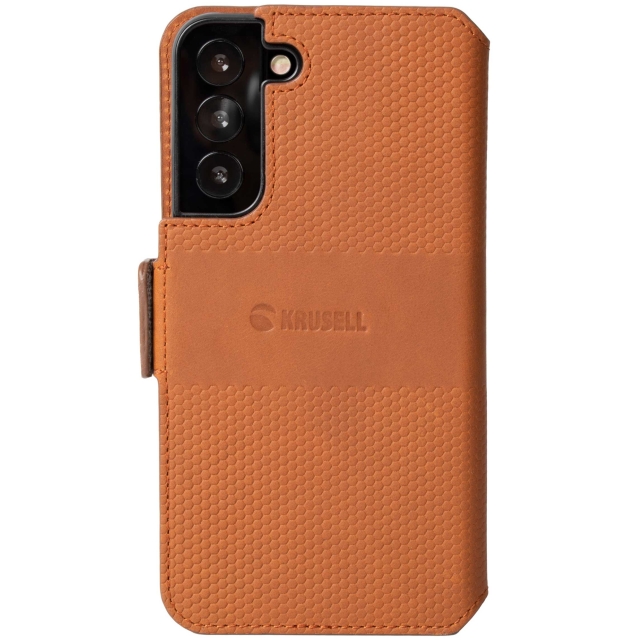 Krusell Leren Telefoonhoesje Galaxy S22 Cognac