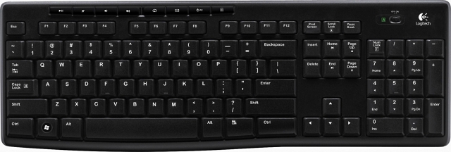 Logitech K270, trådlöst tangentbord, USB Nano-mottagare, nordisk, sv