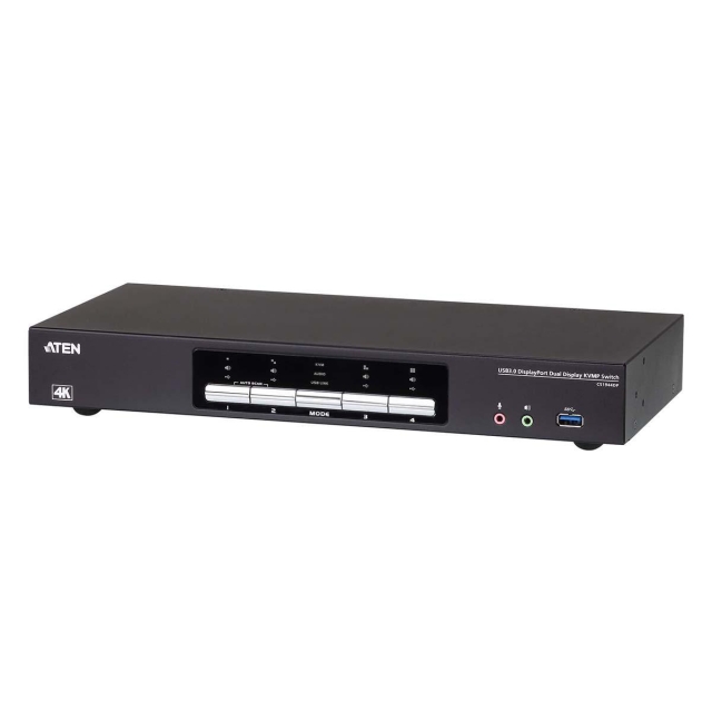 4-poorts USB 3.0 4K DisplayPort Dual Display KVMP™-switch