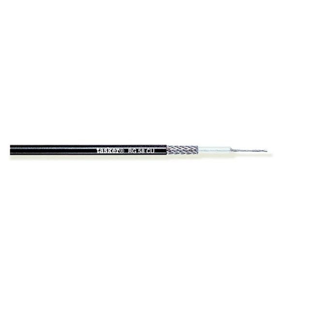 Tasker Coaxkabel op Haspel RG58 5.0 mm 100 m Zwart
