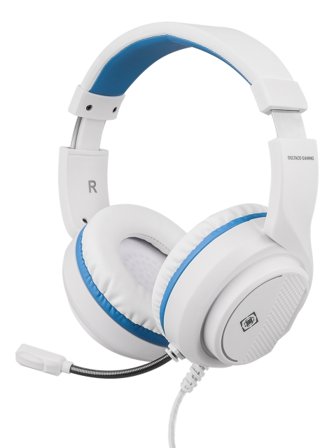 DELTACO GAMING Stereo Gaming Headset for PS5, 1x 3.5mm connector,white