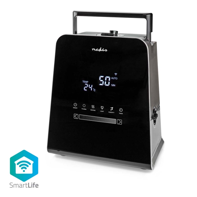 Nedis SmartLife Luchtbevochtiger | 110 W | Met Koele en Warme mist | 5.5 l | Hygrometer | Timer | Afstandsbediening | Nachtstand | Zwart
