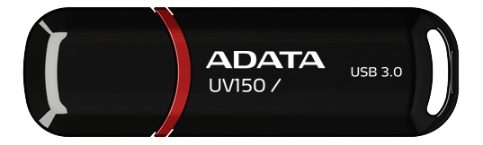 ADATA UV150 USB minne, 128GB, USB 3.0, svart