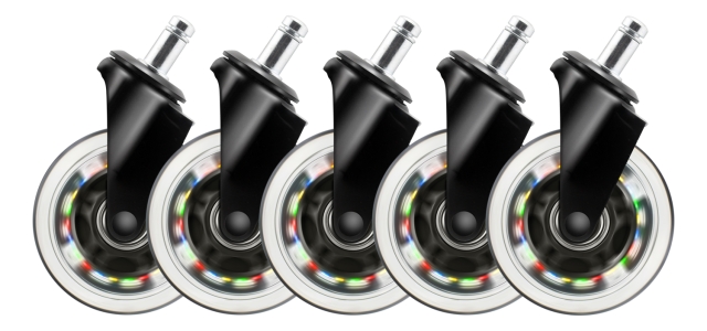 DELTACO GAMING Rainbow Rubber Casters for Gaming Chair