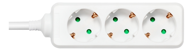 DELTACO outlet 3xCEE 7/3 1xCEE 7/7 5m white